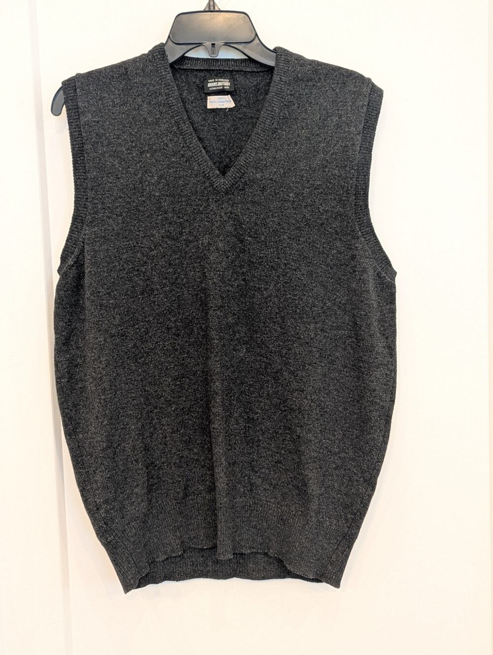 VTG Brooks Brothers Sweater Vest Mens 42 (L) Charcoal Pure Lambswool England